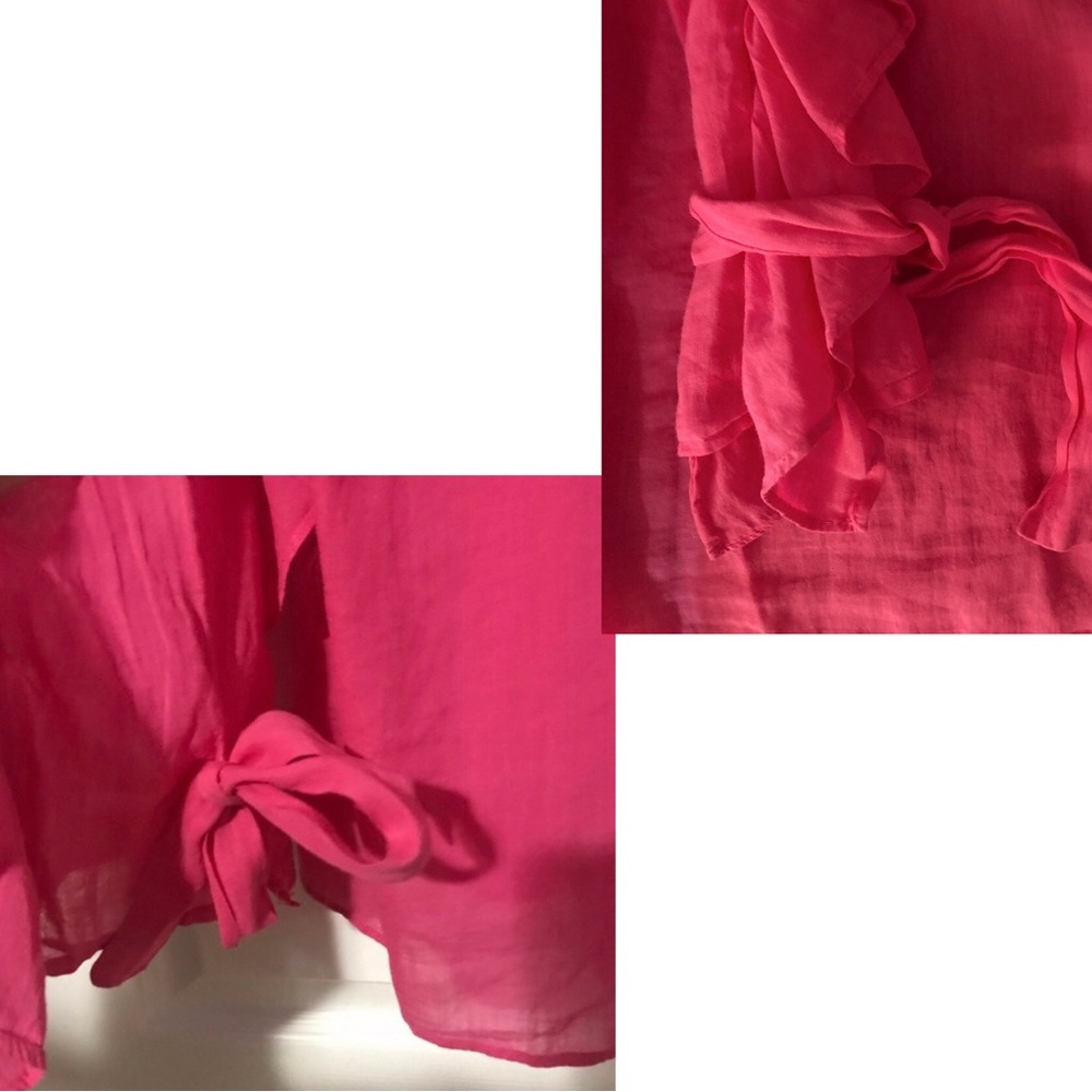 Zara Basic Collection Hot Pink Ruffles Blouse - image 8